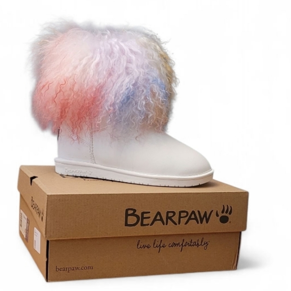 BEARPAW Boo Curly Lamb Rainbow Boots